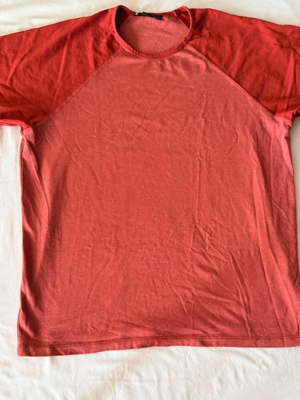 Joe's Jeans Two-Tone Coral Raglan Short Sleeve Tee